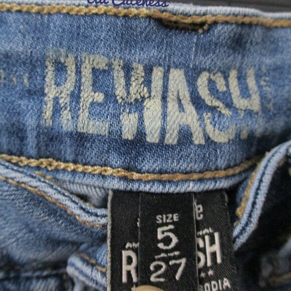 Rewash Cropped Distressed Jeans Size 27 - Picture 5 of 7